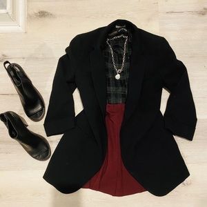 Brandy Melville Black Plaid Crop top